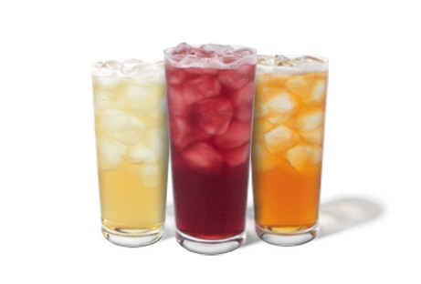 3 Varieties of Teavana Iced Tea in Tall Glasses